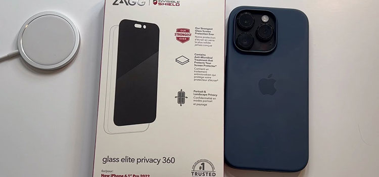 Zagg InvisibleShield Glass+ Defense Elite Privacy Screen Protector for iPhone 14