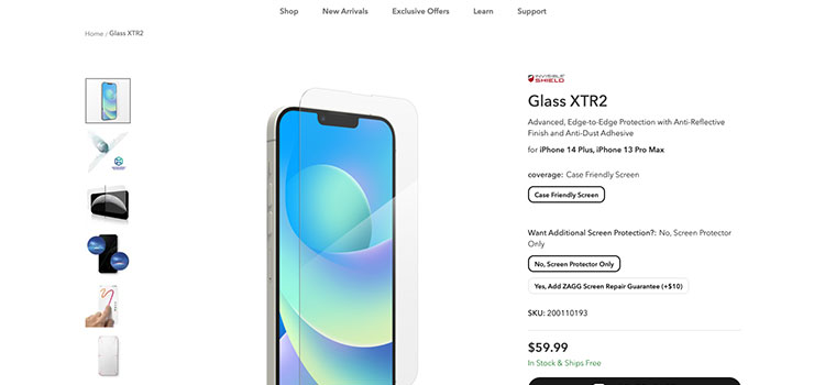 Zagg One-year Screen Replacement Guarantee For Glass XTR2 For iPhone 13/14